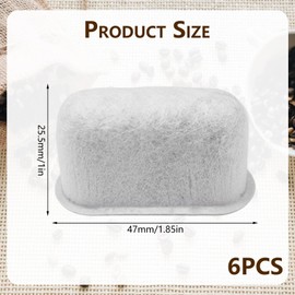 6-Pack Coffee Water Filter Replacement Activated Charcoal Effectively Absorbs Impurities Removes Odors Easy Installation Compatible with Most Coffee Machines Cafe Makers