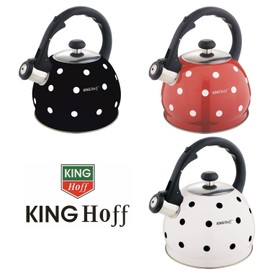 King Hoff KH 1050 Stainless Steel Whistling Kettle 2 L White