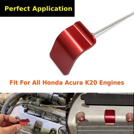 Billet Engine Oil Dipstick Fit for K20 K-Series Hybrid Honda Acura Civic Accord CRV (Red)