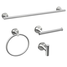 Luxbaro 18 Inch Bathroom Hardware Set, Brushed Nickel Bathroom Accessories, Modern Towel Bar Set Wall Mounted, Durable SUS304 Stainless Steel, 4-Piece