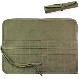 Paint Brush Roll Canvas Pouch, 30 Holes Paint Brush Bag Roll Up Canvas Paint Brush Case Artist Acrylic Oil Watercolour Brushes Case, for School, Office Supply, Painters, Students, Workers Loopunk