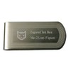 Feline Pet Cat Money Clip Engraved Own Text in Bag