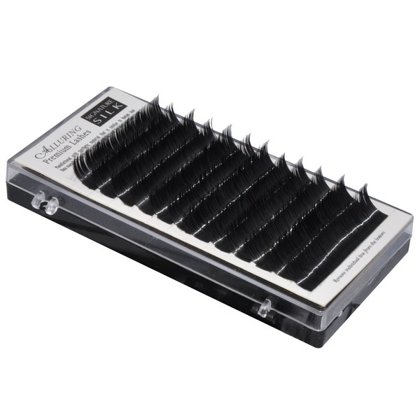Alluring Silk Lashes for Eyelash Extensions D curl .20mm thickness