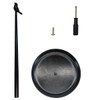 Black Paper Towel Holder Stand for Countertop with Solid Wood