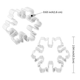 Saktopdeco Snowflake Cookie Cutter Small Metal Snowflake Shaped Cookie Cutter Christmas Decorative Cookie Cutters Winter Cookie Mold Set of 6
