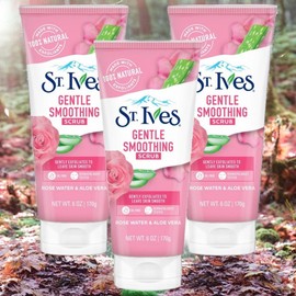 St. Ives Exfoliating Skin Refreshing Scrub Rose & Aloe 3pcs 170g / 세인트이브스 각질제거 피부리프레시 스크럽 로즈 앤 알로에 3개 170g