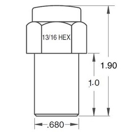 Cragar Mag Extended Style Lug Nut 7/16"-20 with Offset Washer Set of 24 Pcs