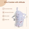 GUAOOYY Canister with Attitude, 27OZ Plastic Coffee Canister with Lid,