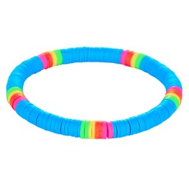 KELITCH Women's Stretch Bracelets Cute Friendship Bracelets Colourful Heishi Beads Bracelet Bohemian Jewellery, Rubber, No-Gem-Tye