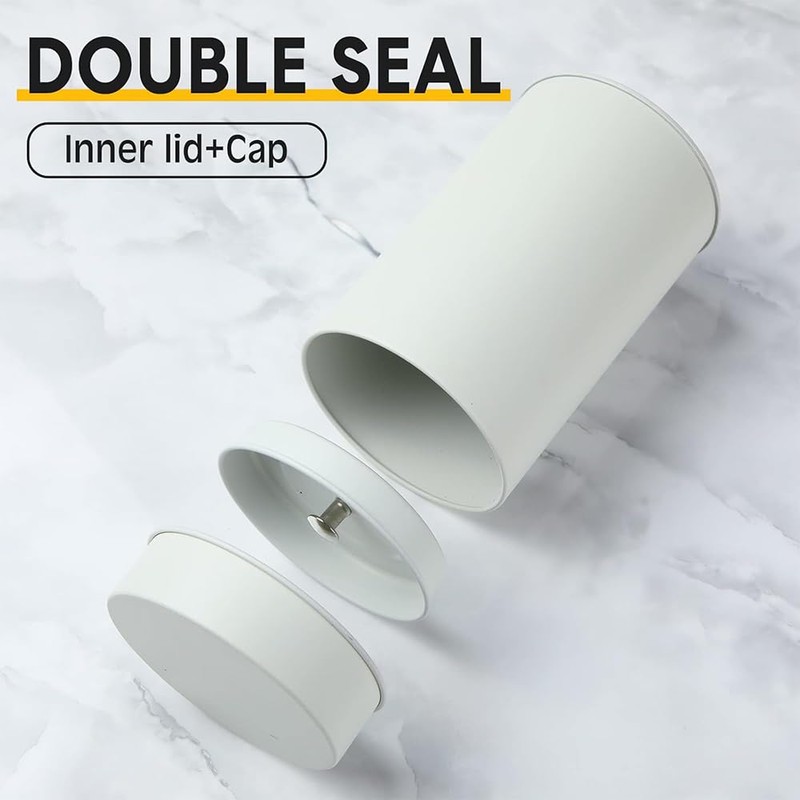 1 Pcs Matte Sealed Tea Canister (White), Tea Container, Tea