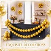 Gejoy 200 Pcs Link Balloons Latex Party Decor,Metallic Gold,10 Inch
