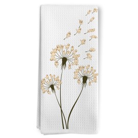 BitKAM Labrador Retriever Dog Kitchen Towels, Labrador Dandelion Dog Lover Decorative Kitchen Towels, Lab Gifts, Labrador Retriever Dog Hand Dish Towels for Kitchen Bathroom Decorative for Dog Lovers