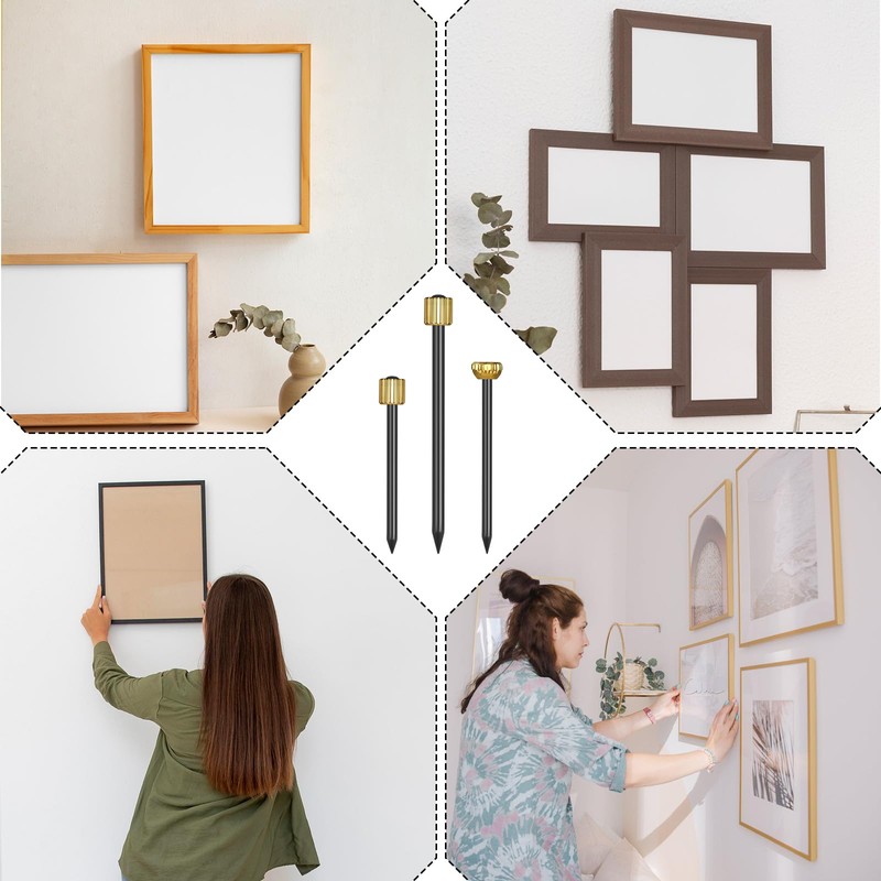 90Pcs Picture Hanging Nails,Wall Pins for Hanging Pictures,Hang Nails for