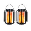 Solar Lantern Outdoor Lights,2 Pack Waterproof Solar Powered Lanterns with