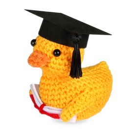 WenmthG Lucky Charm for Exams, Academic Duck with Diploma and Graduation Hat, Pocket Hug, Happy Duck Positive Gift, Pack of 1