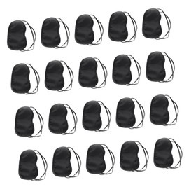 FRCOLOR 20Pcs Skin Friendly Polyester Eye Protectors Lightproof Sleeping Eye Masks for Travel Home Comfortable Elastic Blindfolds for Restful Sleep for Airplanes Hotels