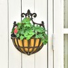 Sungmor 2PC Small Cast Iron Baskets, Heavy-Duty Wall Hanging Hollow