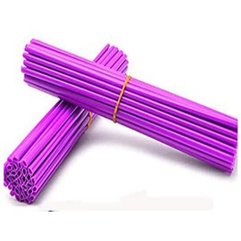 BEEGETTE Bicycle Spoke Skins Wraps BMX MTB Kids Road Mountain Bike Colorful Wheel Decoration-72 Pcs (Purple)