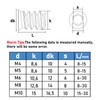 GUEEYUAW Screw Nuts M10 x 25 mm, Threaded Insert Wood,