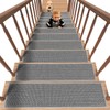 PADOOR Non Slip Stair-Treads,Rubber Backing Stair-Runners for Wooden Steps,15PCS Residue