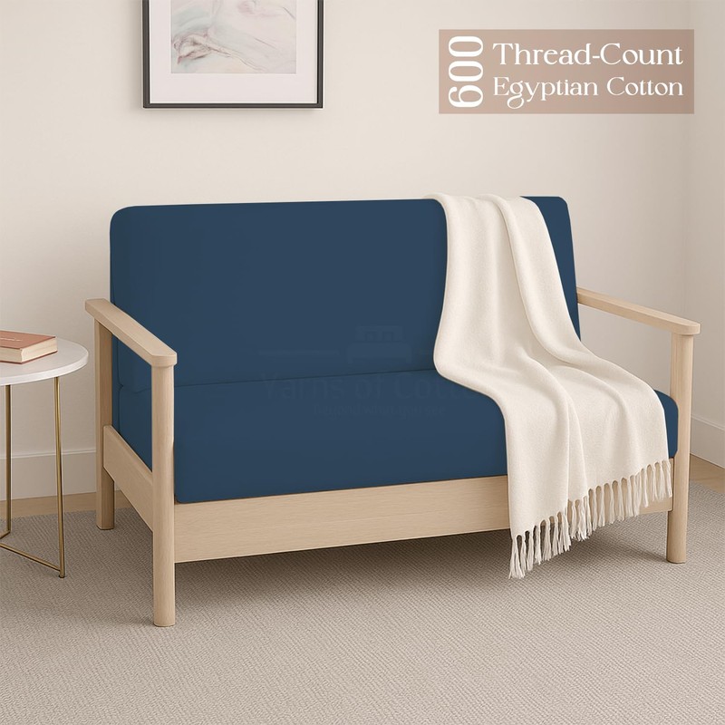 Full Size Armless Futon Covers - 100% Egyptian Cotton 600