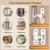 StickNGo Barn Door Locks, 90/180 Degree Right Angle Flip Gate