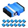 Throncom Single Mode Duplex SC Fiber Optical Adapter, 12-Pack