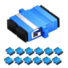 Throncom Single Mode Duplex SC Fiber Optical Adapter, 12-Pack