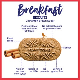 Goodie Girl, Cinnamon Brown Sugar Breakfast Biscuits | Snack Packs | Gluten Free, Peanut Free, Egg and Dairy Free | Includes 4 Boxes, 16 Packs Total