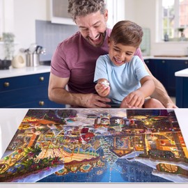500 Piece Christmas Puzzle for Adults, Jigsaw Puzzles for Kids Ages 8-10 and Up, Medium Difficulty Fun Family Games Great Ideas for Women and Man, Christmas Playground(19.7 x 15.7 inch)