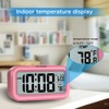Peakeep Night Light Alarm Clock Battery Operated with Indoor Temperature,