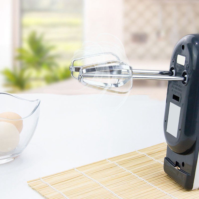 Hand Mixer Portable 7 Gears Lightweight White Stainless Steel Electric
