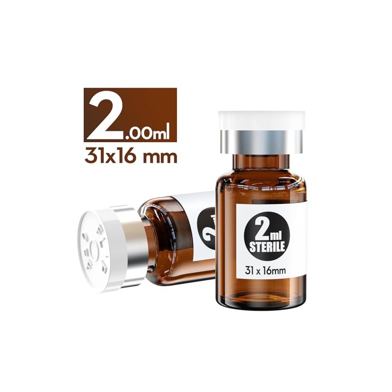 Ks-Tek Sterile Empty Vials with Self Healing Injection Port,with Aluminum