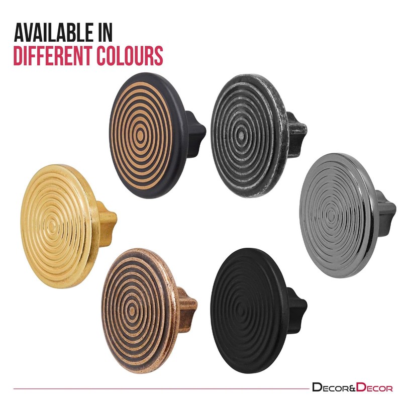 Decoranddecor Mira Spiral Round Cupboard Knob Handle - 40mm Diameter