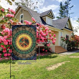 Peace Garden Flag 12 X 18 Inch Home Indoor & Outdoor Vertical Double-Sided Flags Yard House Farmhouse Sign For Home Garden Decoration