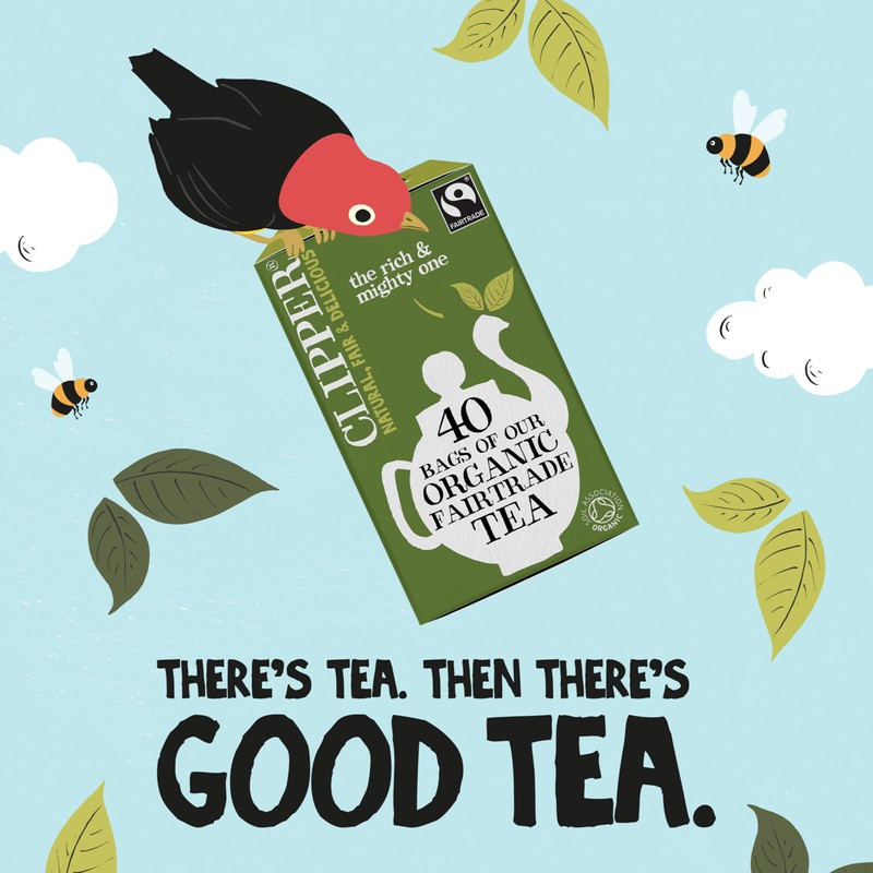 Clipper Fairtrade Organic Everyday 40 Unbleached, Plastic-Free Tea Bags