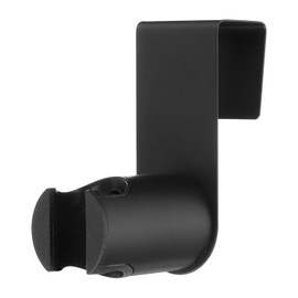 sourcing map 1 Pcs Handheld Shower Head Holder, Stainless Steel Shower Head Holder Punch-Free Wall Mount Shower Bracket Bathroom Shower Wand Holder for Shower Bathroom, Black