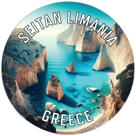 Seitan Limania Greece Mementos Souvenir Die Cut Decorative Flat Magnet 3-Inch