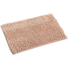 YIQI Shaggy Rug Chenille Microfiber Soft Comfortable Water Super Absorbent Non-Slip Thick Bathroom Rug (60x40cm, Khaki)