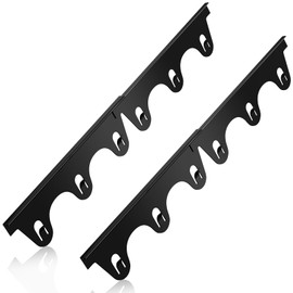 Stove Gap Covers Stainless Steel, 2Pack Retractable Stove Gap Filler (13.8"–27.5" Length, 0.79" Width), Heat-Resistant Guard & Range Trim Kit Between Stove Top & Counter-Black