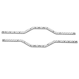 2pcs RC Frame Rails Carbon Fiber Lightweight Stable Chassis Rails for Axial SCX24 AXI90081 1/24 RC CarSilver