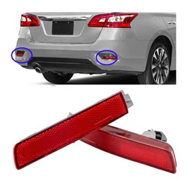 Priprilod Rear Left and Right Bumper Reflector Set Compatible With Nissan Sentra Quest Murano FX35 FX50 2013 2014 2015 2016 2017 2018# 12764454 265605C000 265655C000 NI1185100 NI1184100