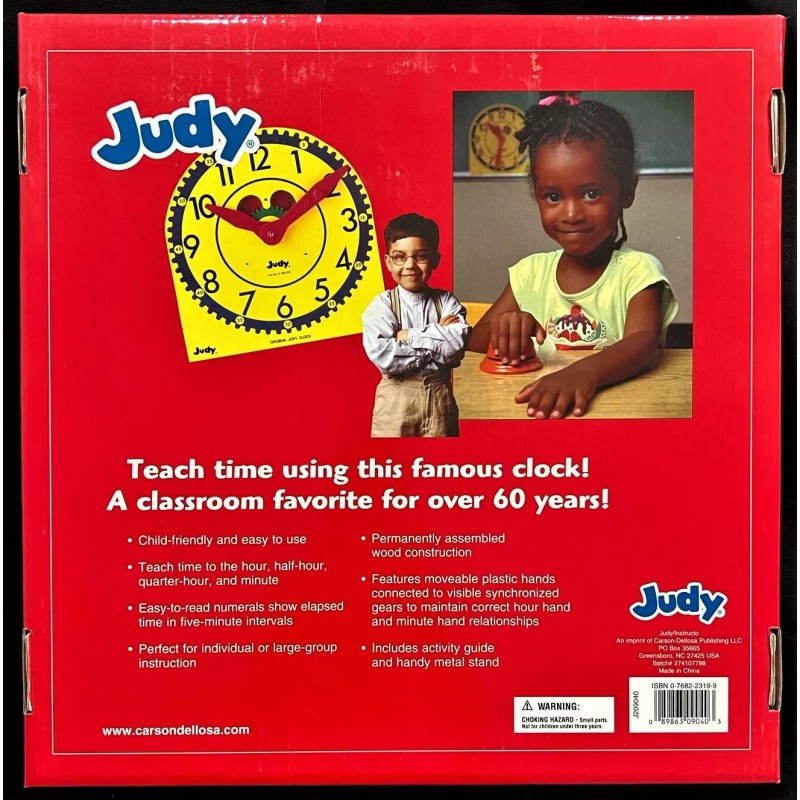 ORIGINAL JUDY CLOCK (In original box) Wood Construction & Moveable