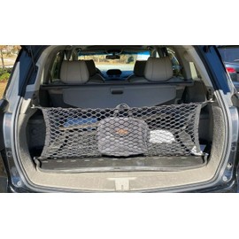 Rear Trunk Organizer Cargo Net for Acura MDX 2007–2013 – Envelope Style Cargo Net for SUV – Premium Mesh Elastic Car Trunk Organizer Vehicle Carrier Storage–Compatible with Acura MDX