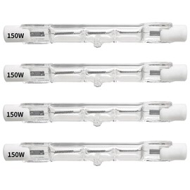 Surf turtle R7S Bulbs,4 Pack Halogen Bulbs R7S T3 78mm, 150 Watt 120V J Type Halogen Double End Bulbs for Work,Security,Landscape Lights,Dimmable,Warm White