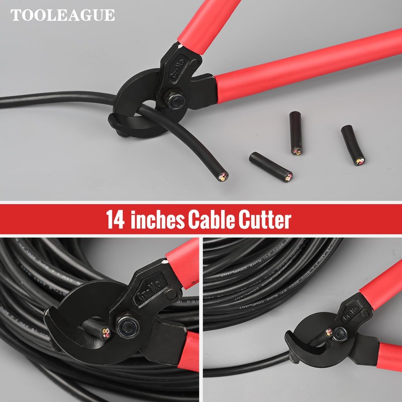 TOOLEAGUE 2Pcs Cable Cutter Set,14-Inch and 10 Inches Heavy Duty