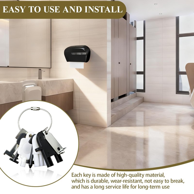 （8PCS） Dispenser Key Set for Most Popular Paper Towel，Toilet Paper，Soap
