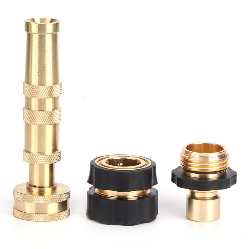 Brass Adjustable Hose Nozzle Water Hose Nozzles for Garden Sprayer