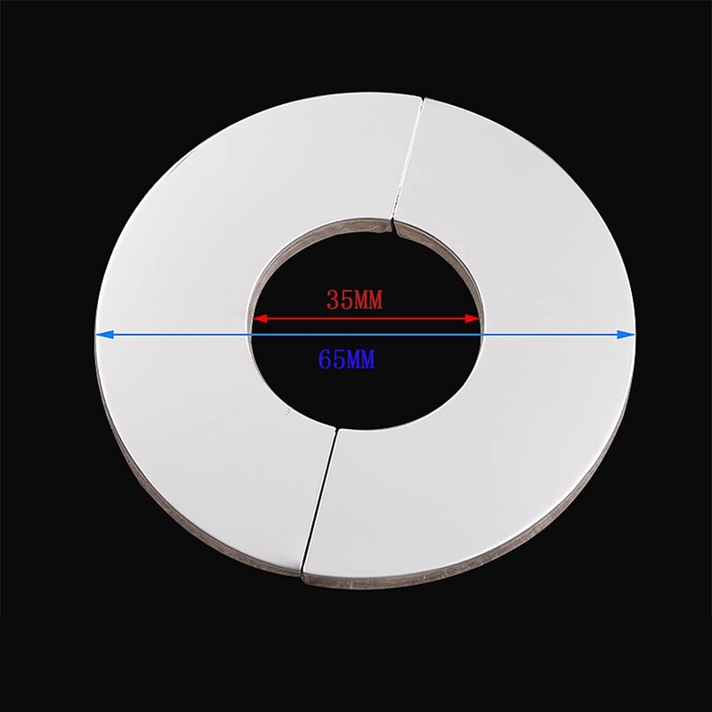 5PCS Wall Split Flange,Stainless Steel Round Escutcheon Plate for 51mm/35mm/24mm
