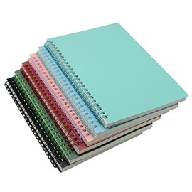Yansanido 6pcs Ruled Notebooks Spiral Notebooks (A5) 5.7" x 8.3" Journals Notebook 160 Pages 80gsm Thick Ruled Paper with Plastic Hard Cover (6 colors, A5 5.7" x 8.3"-Ruled)